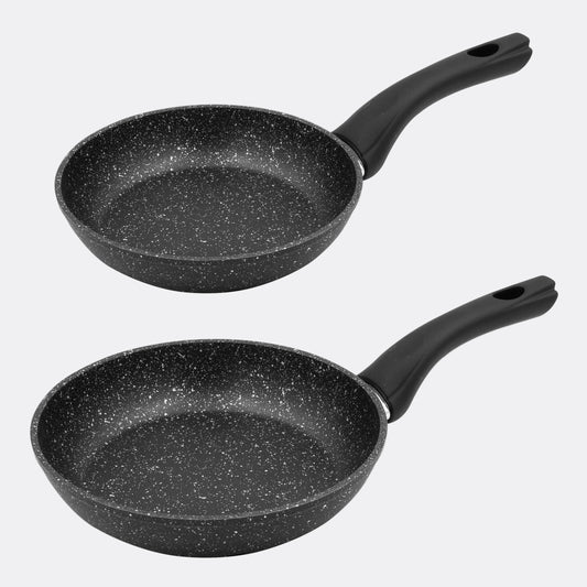 Classic 2-Piece Black Non Stick Frying Pan Set