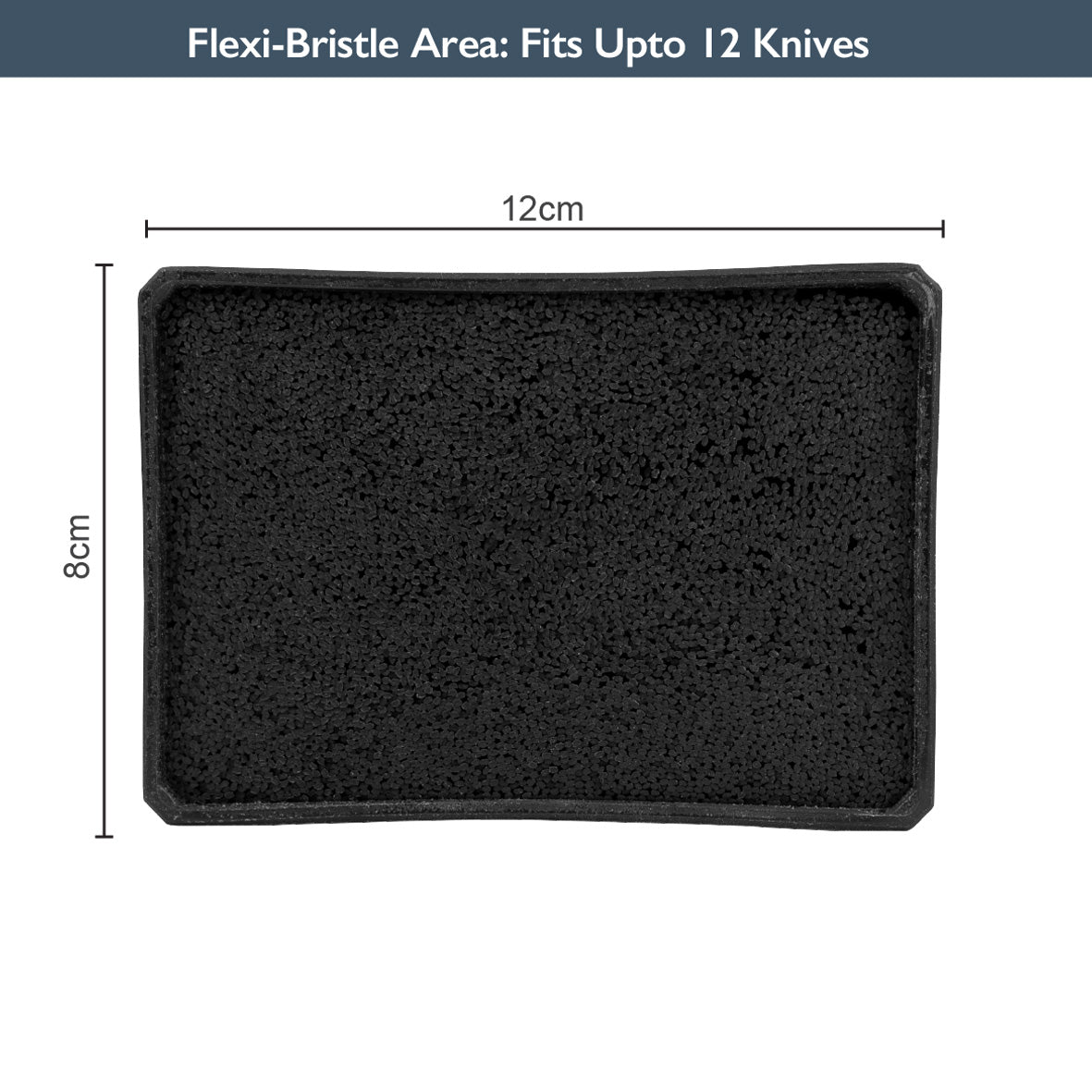 Matt Black Knife Block with Bristles