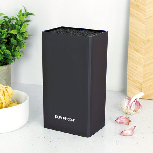 Matt Black Knife Block with Bristles