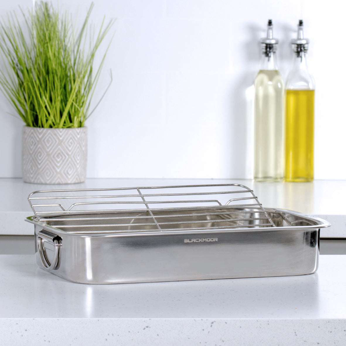 Stainless Steel Roasting Tray with Rack Blackmoor Home