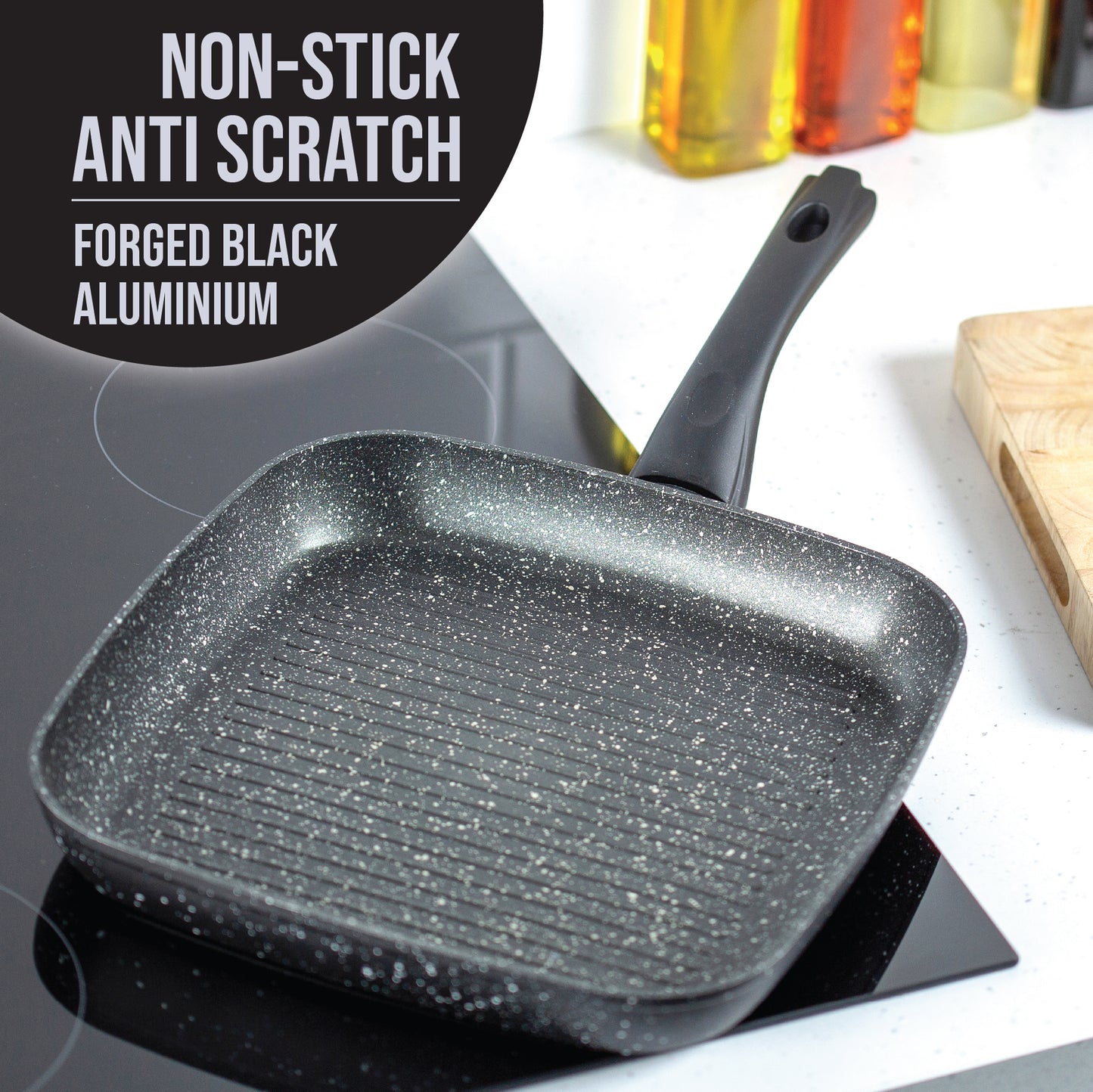 Classic 28cm Black Non Stick Griddle Pan