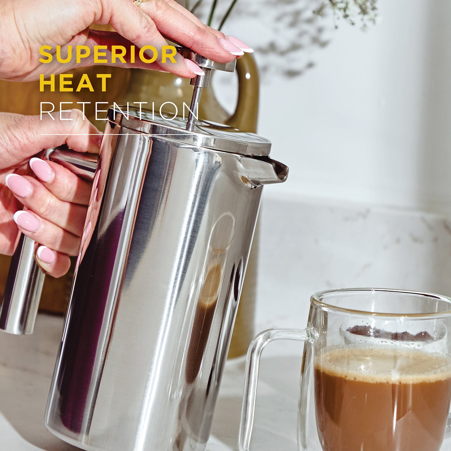 800ml Stainless Steel Cafetière