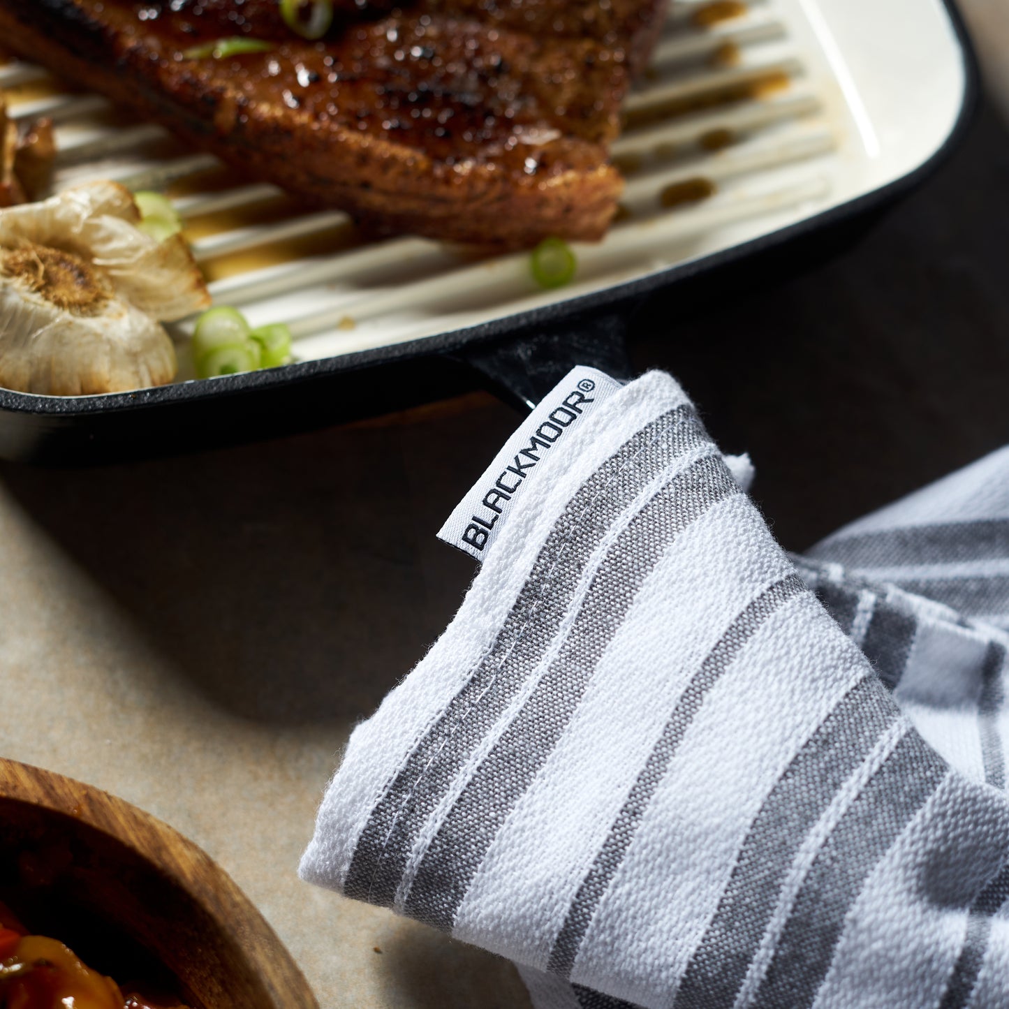 Set of 5 Tea Towels - Grey
