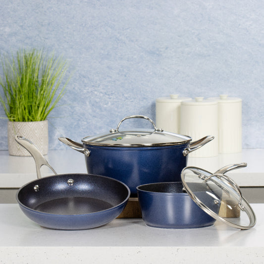 Blue Pro 3-Piece Mixed Pan Set
