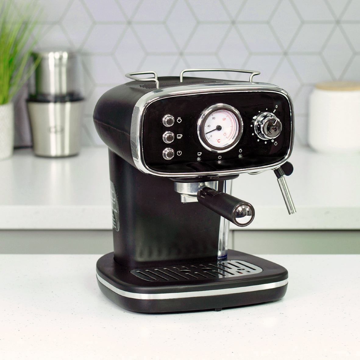 Quest Coffee Machine with Milk Frother