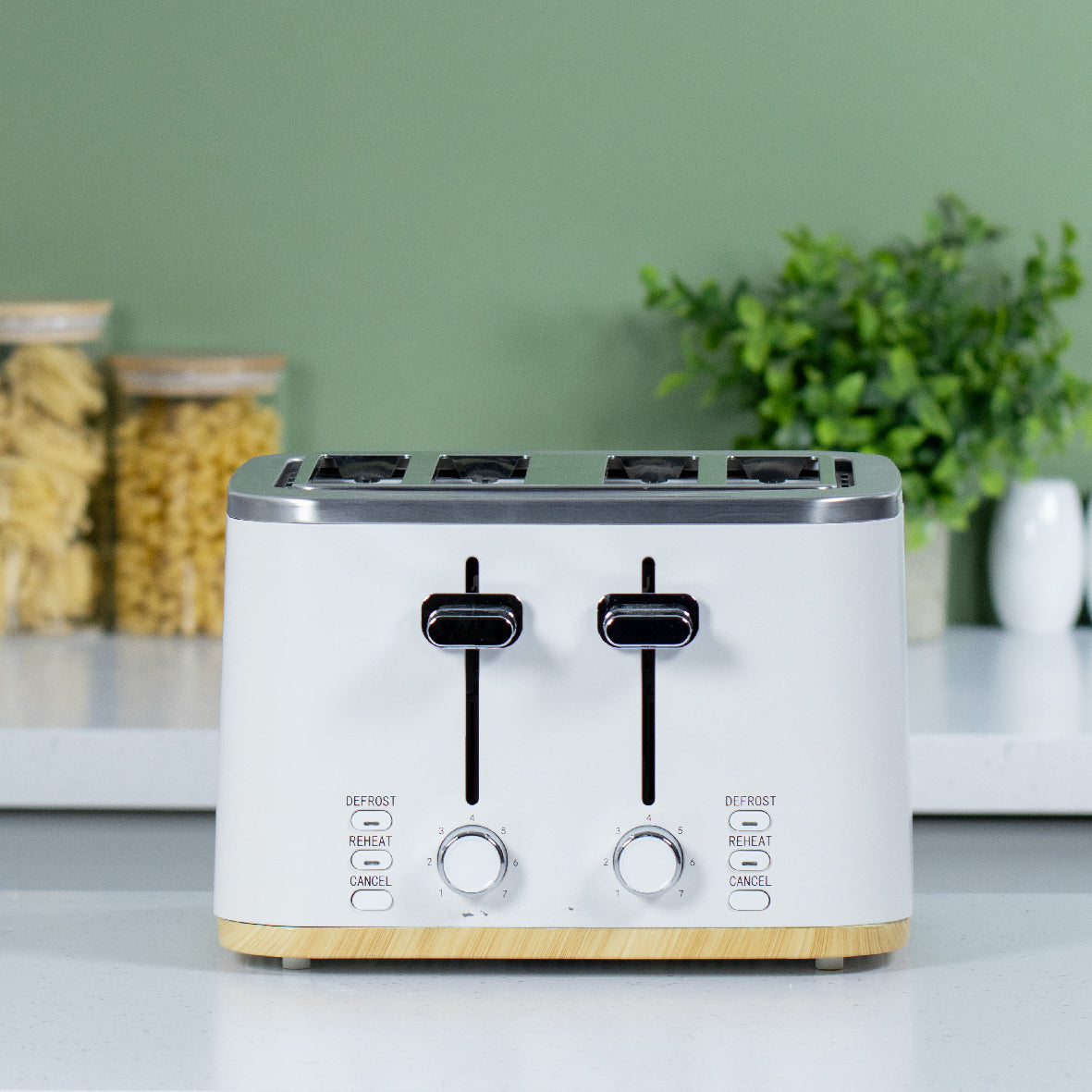 Nordic Style White Kettle and Toaster Set