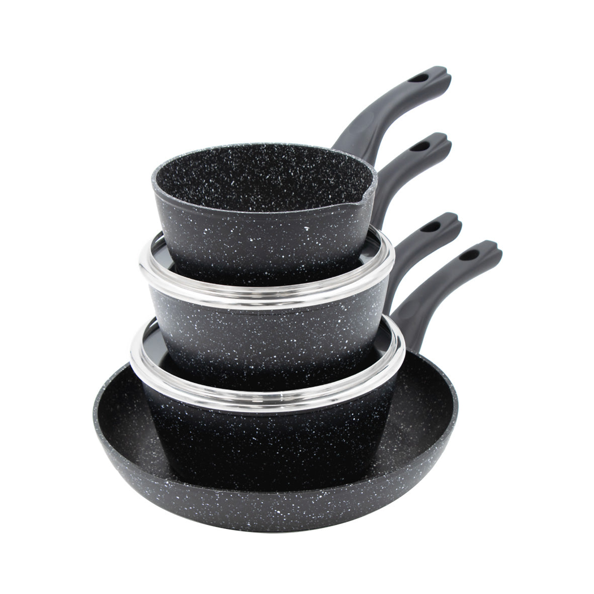 Classic 4-Piece Black Non Stick Pan Set
