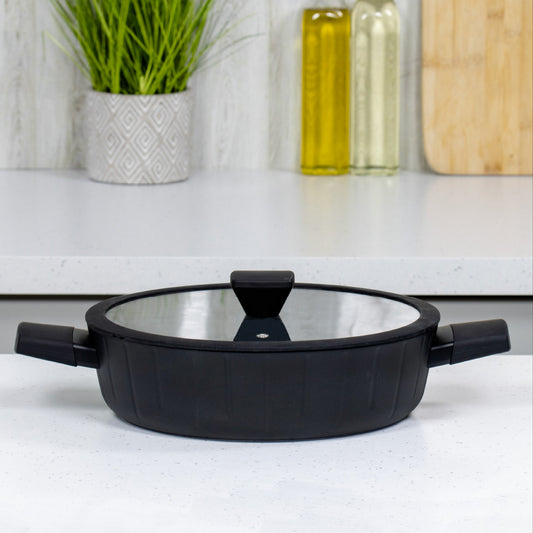 Neuvo 28cm Non Stick Shallow Sauté Pan with Lid