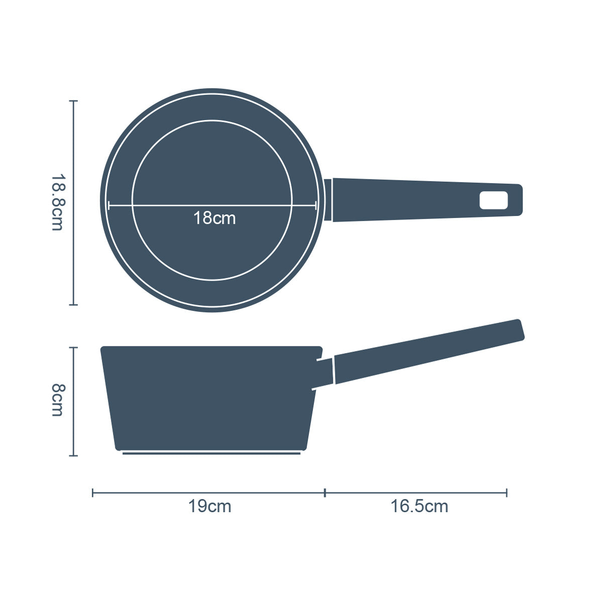 Neuvo 18cm Non Stick Saucepan with Lid