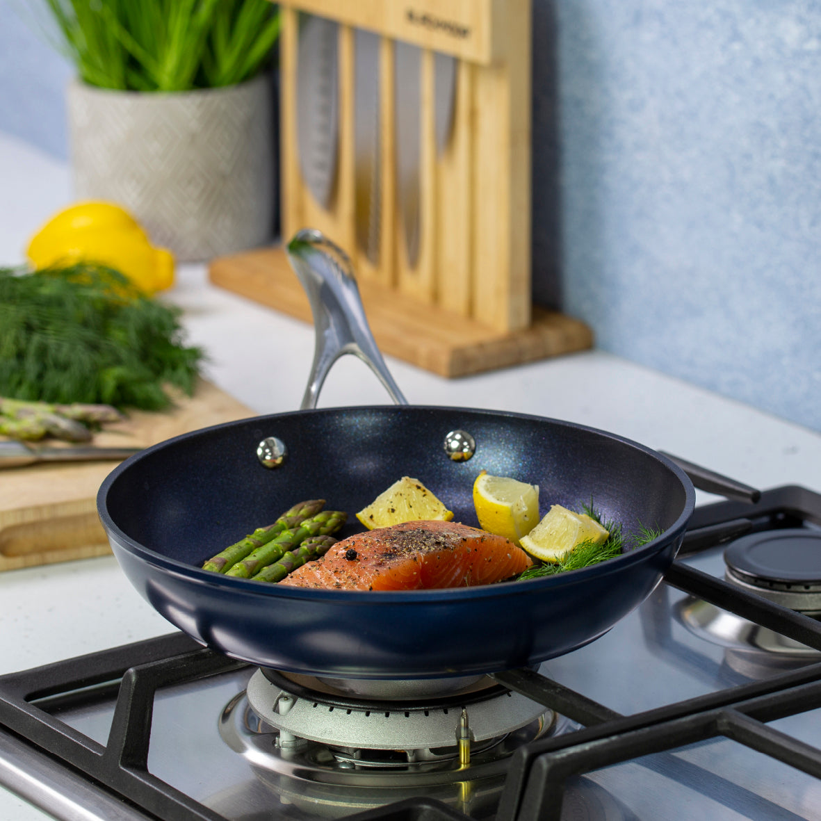 Blue Pro 24cm Non Stick Frying Pan