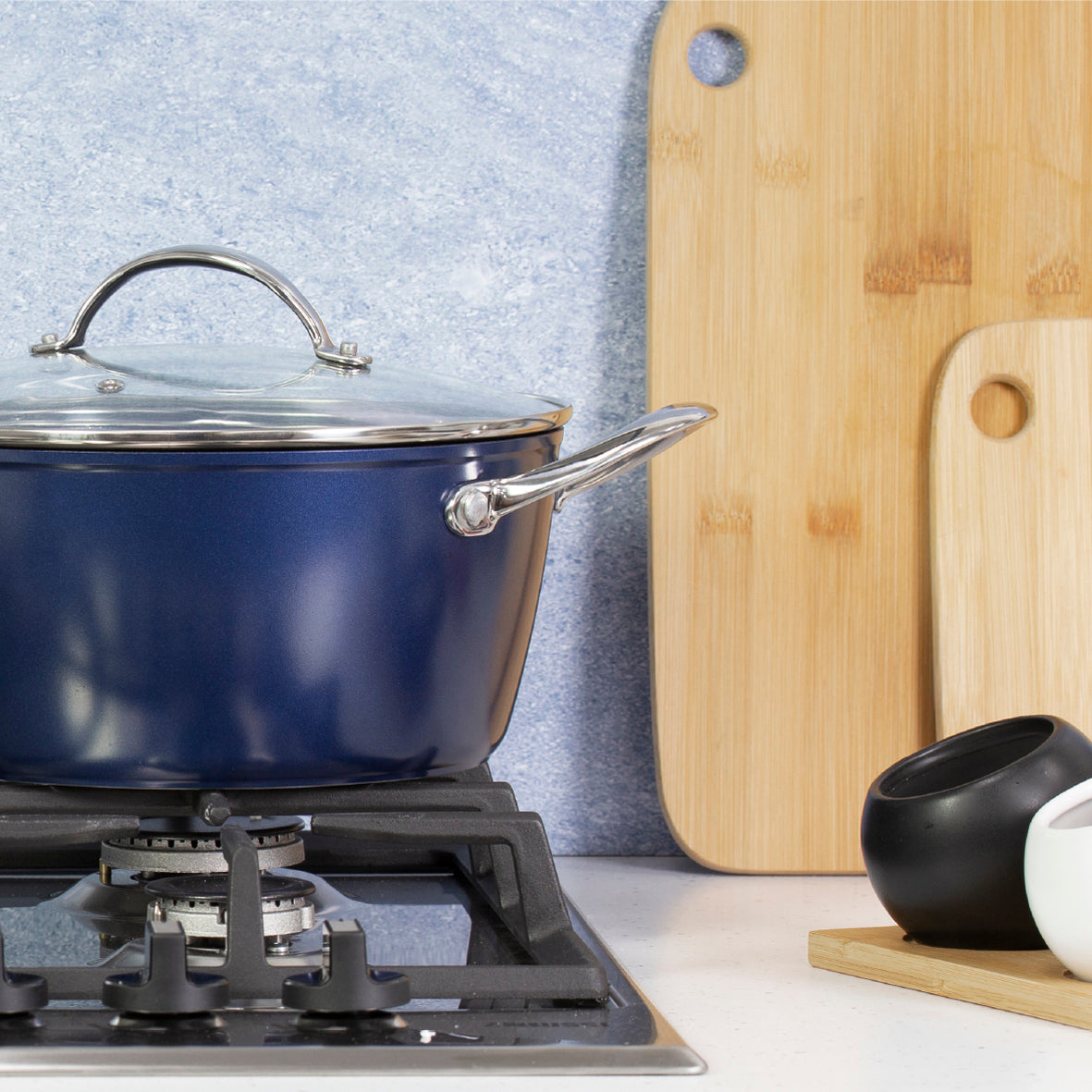 Blue Pro 24cm Non Stick Casserole Dish With Lid
