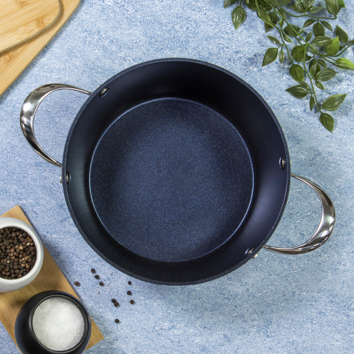 Blue Pro 24cm Non Stick Casserole Dish With Lid