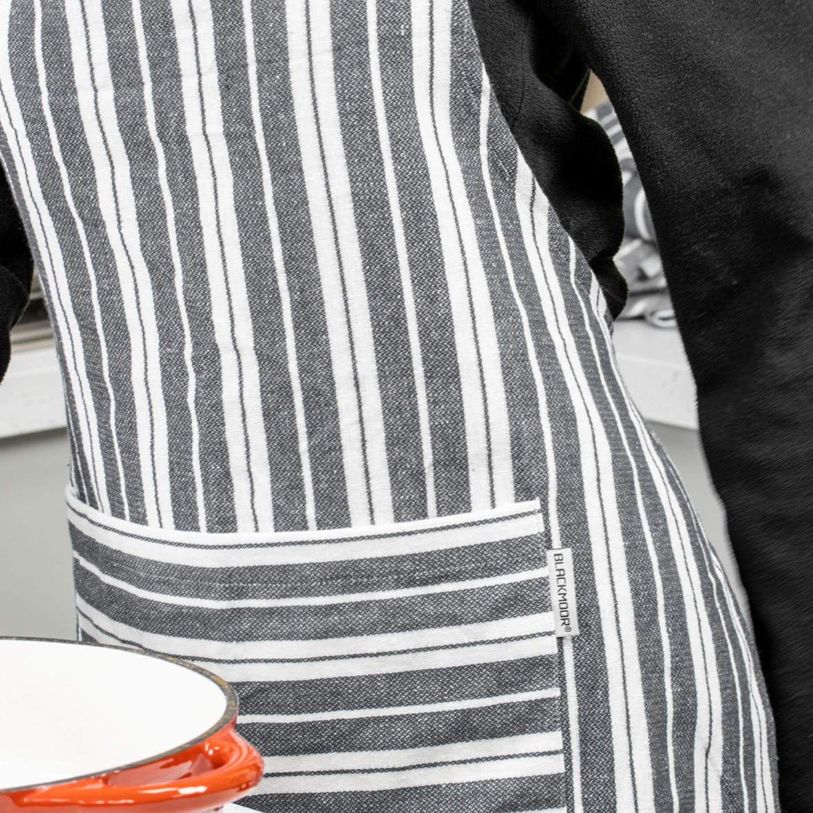 Kitchen Apron with Pocket - Grey