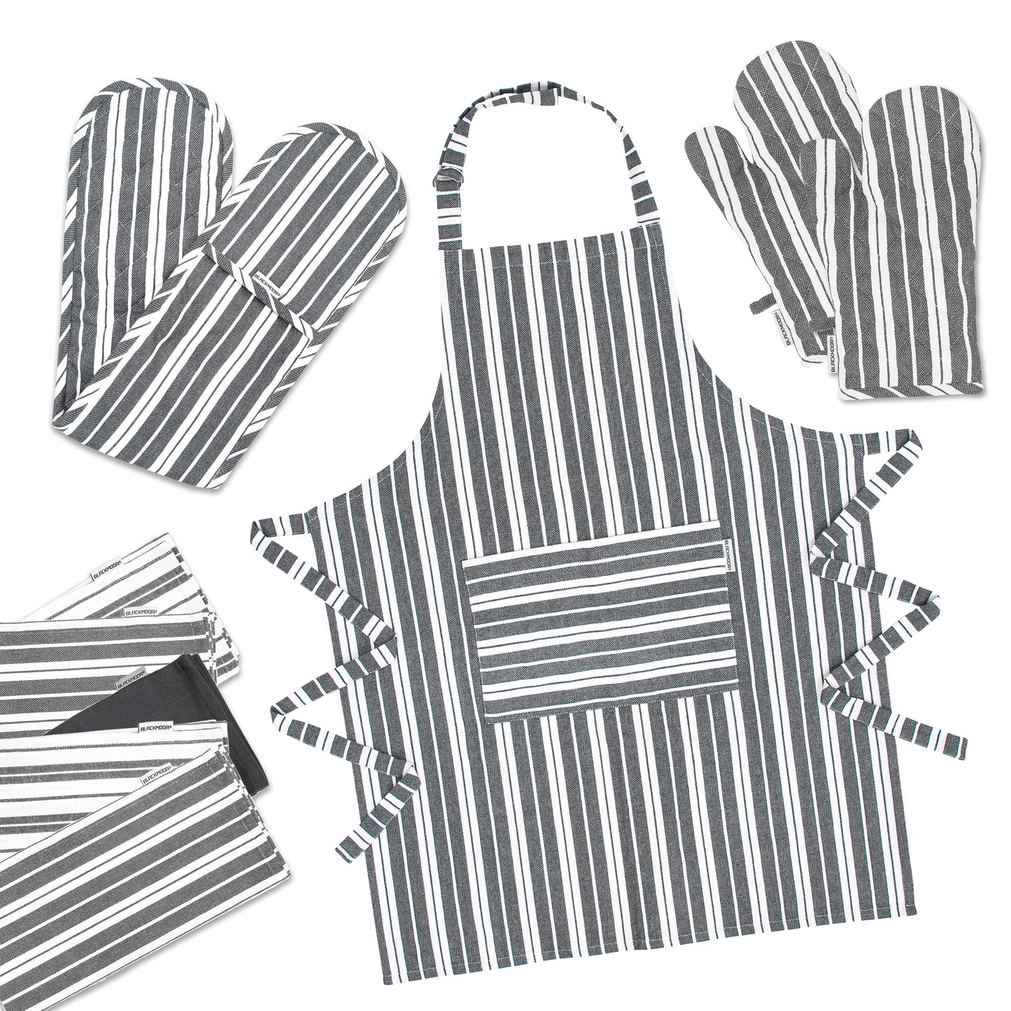 Kitchen Apron with Pocket - Grey