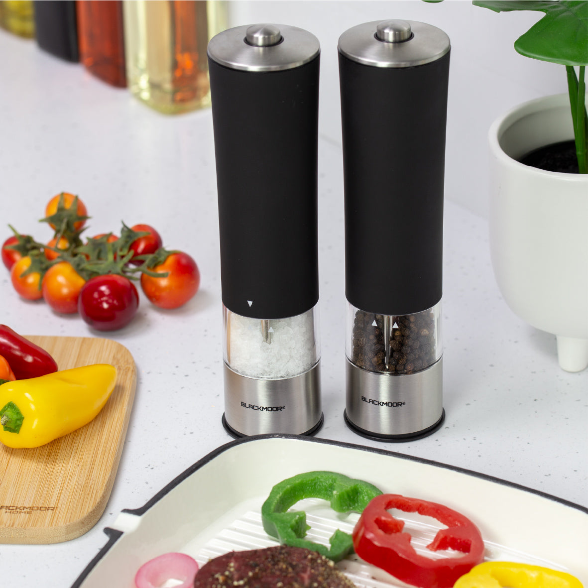 Electric Salt And Pepper Mills - Black