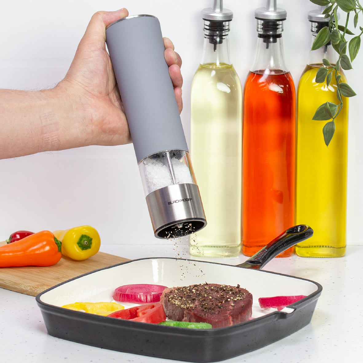 Electric Salt And Pepper Mills - Grey