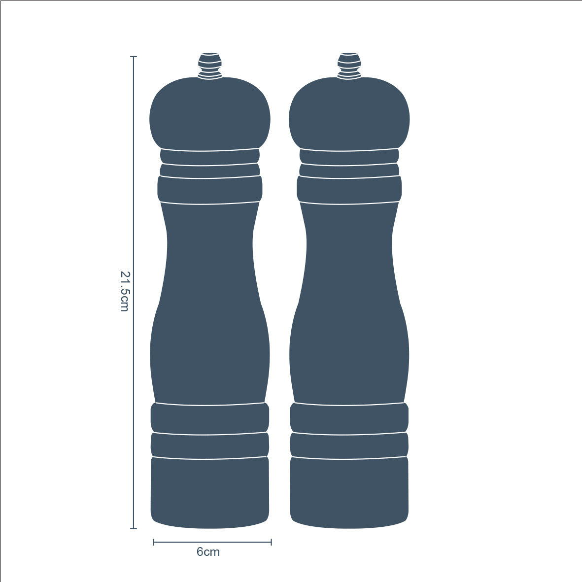 Manual Salt And Pepper Mills - Grey