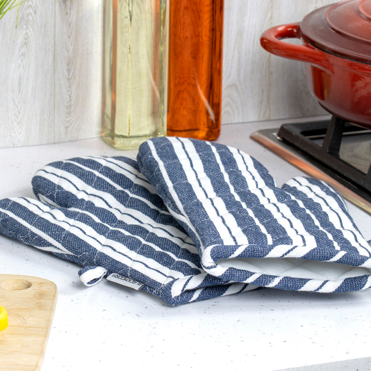 Pair of Oven Gloves - Navy Blue