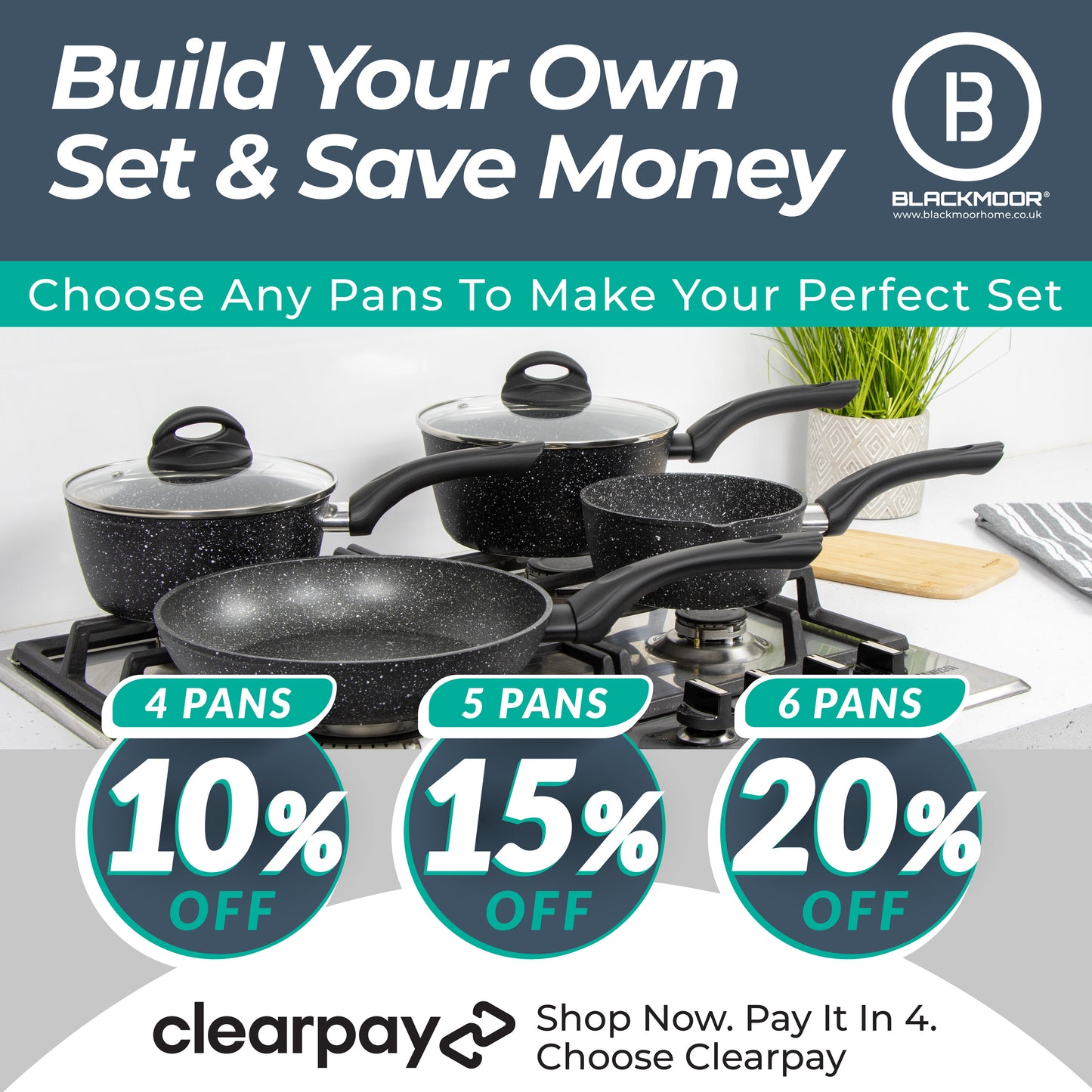 Classic 2-Piece Black Non Stick Frying Pan Set