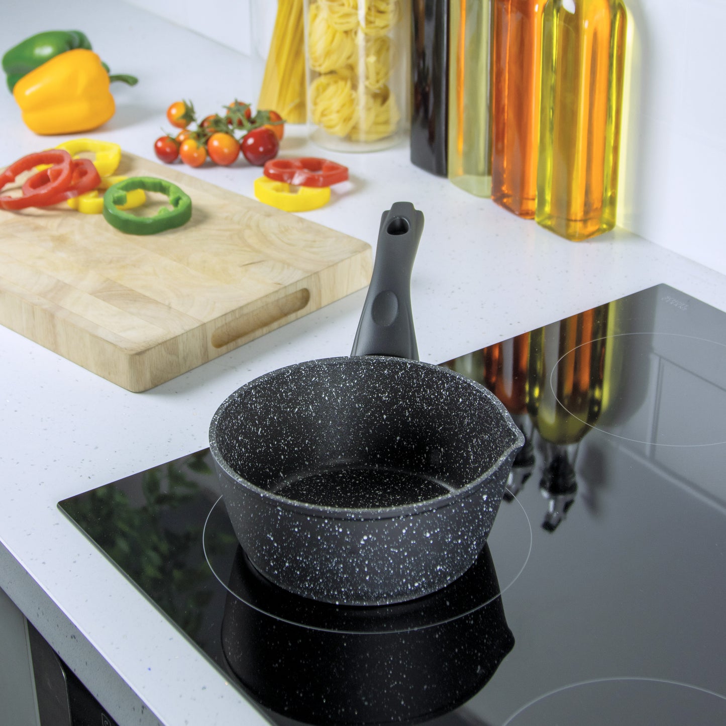 Classic 3-Piece Black Non Stick Saucepan Set