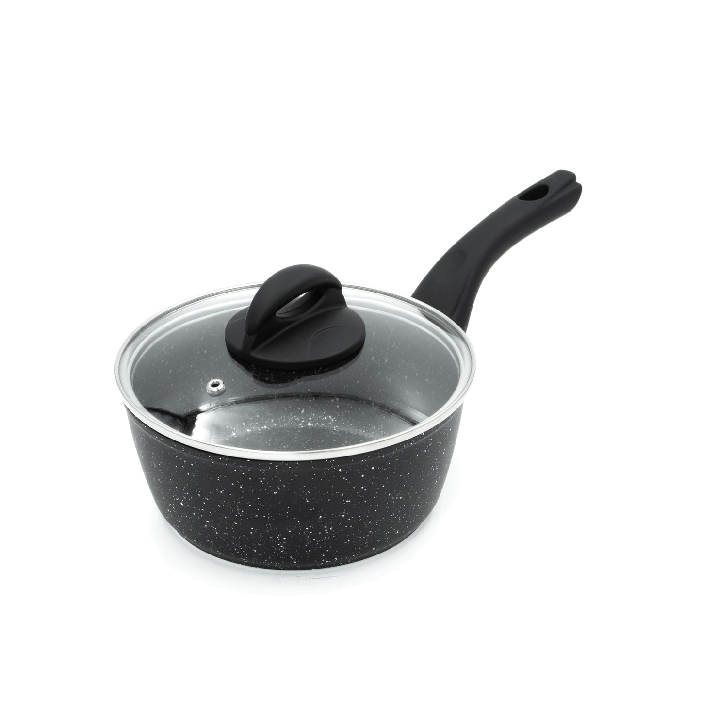 Classic 18cm Black Non Stick Saucepan With Lid