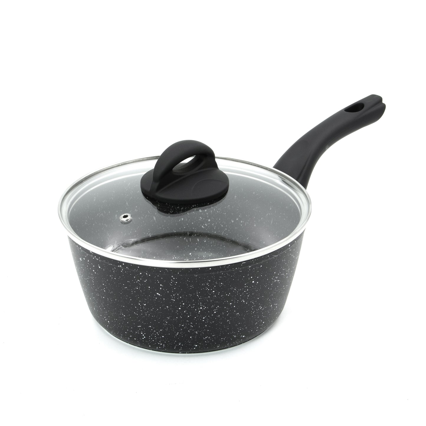 Classic 20cm Black Non Stick Saucepan With Lid