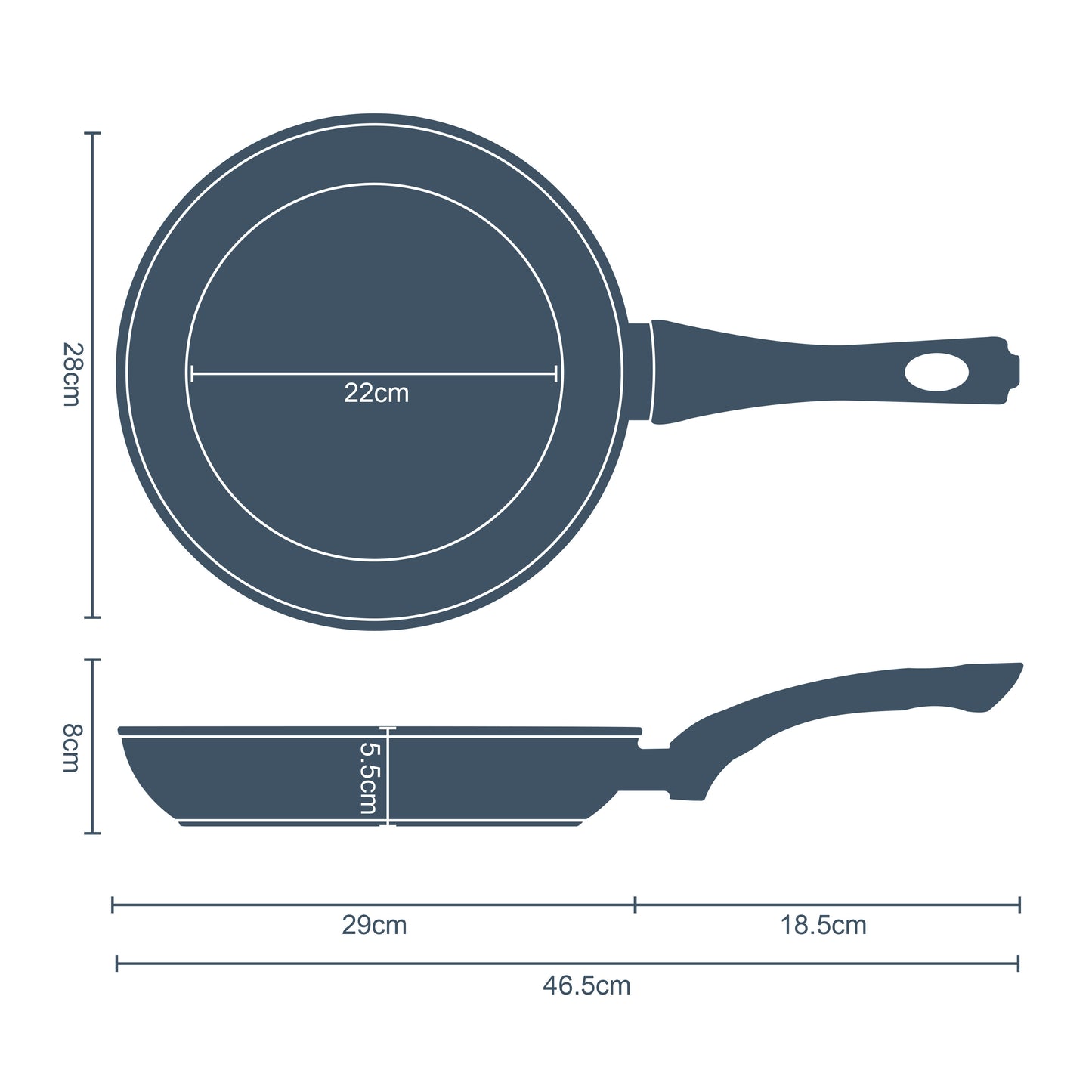 Classic 28cm Black Non Stick Frying Pan