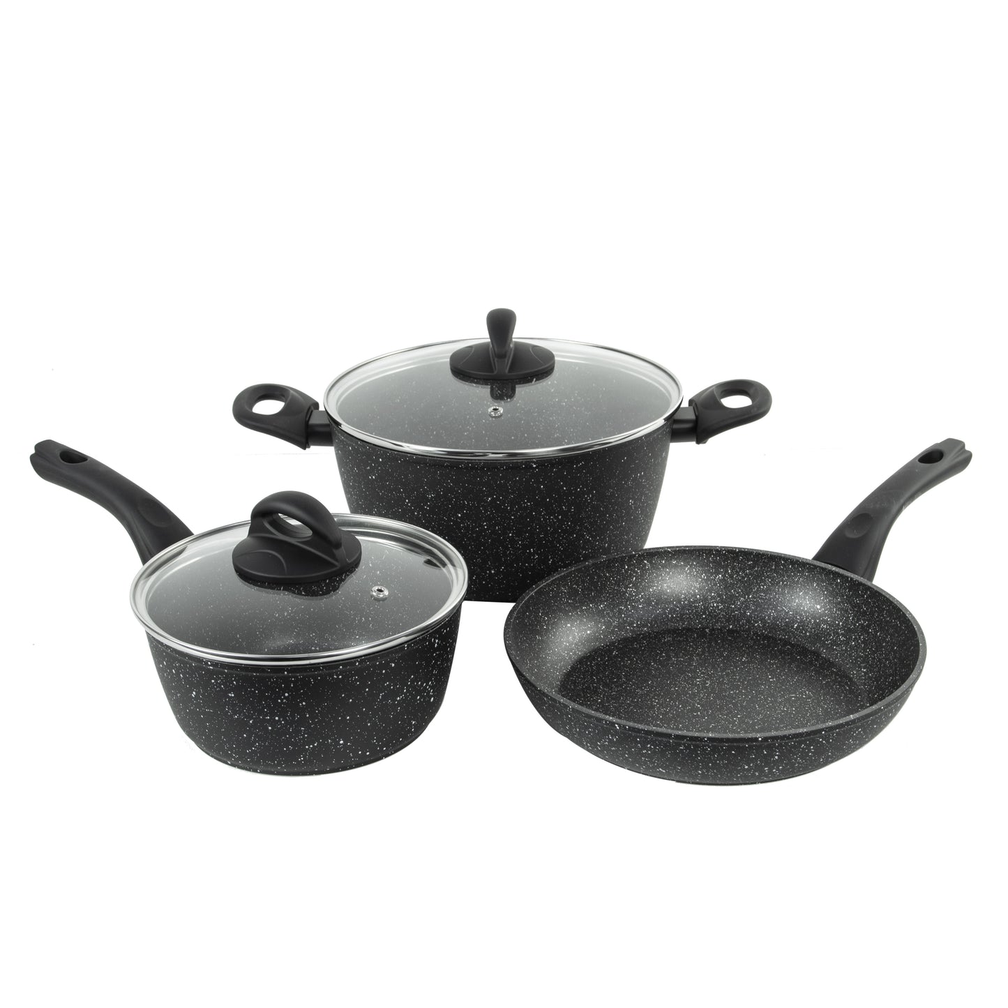 Classic 3-Piece Black Non Stick Mixed Pan Set