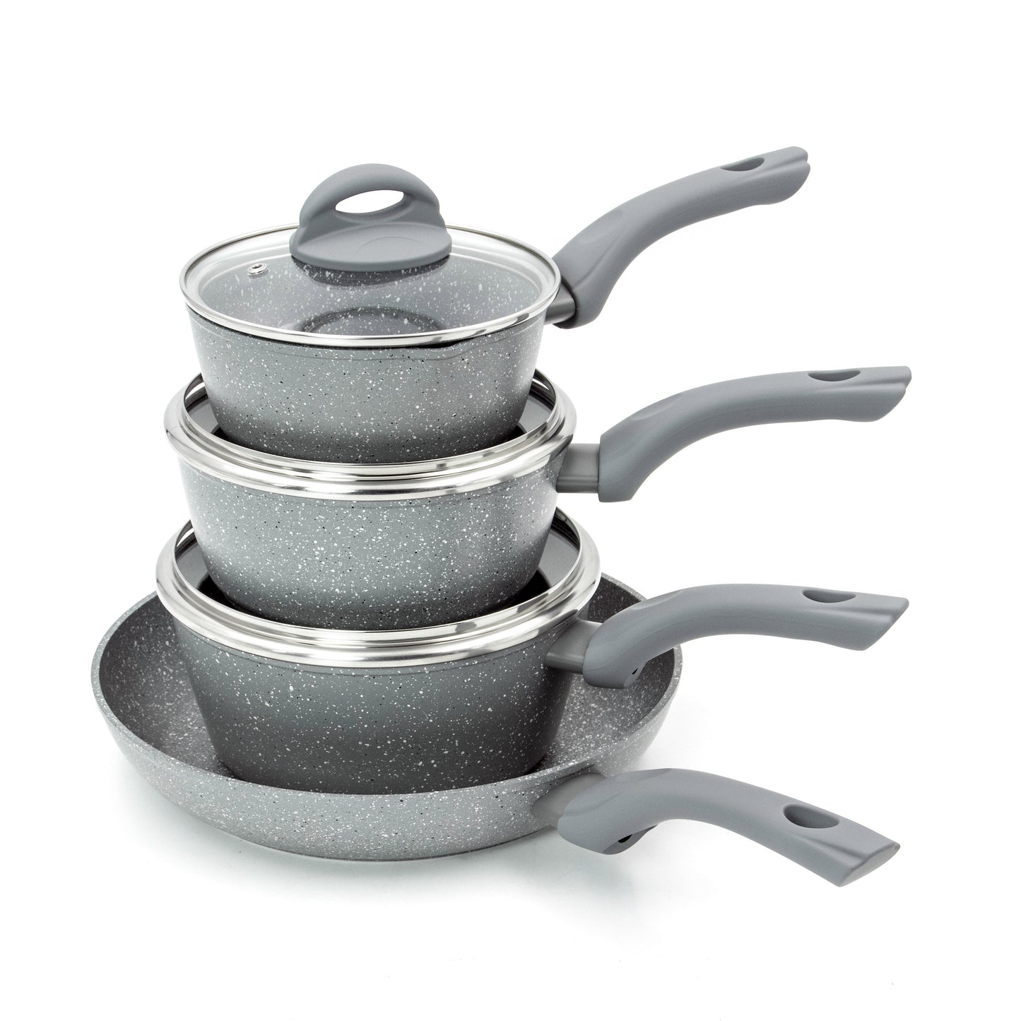 Classic 4-Piece Grey Non Stick Pan Set