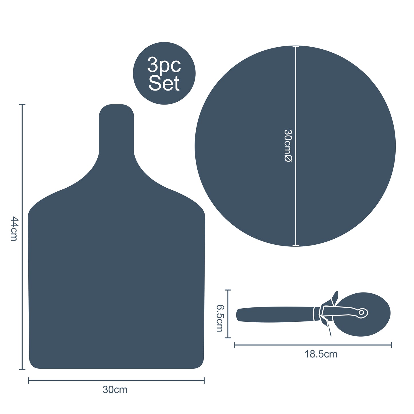 3 Piece Pizza Cooking Set