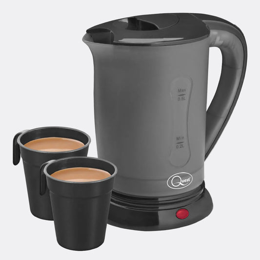 0.5L Travel Kettle and Mug Set - Black