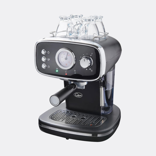 Retro Coffee Machine with Milk Frother