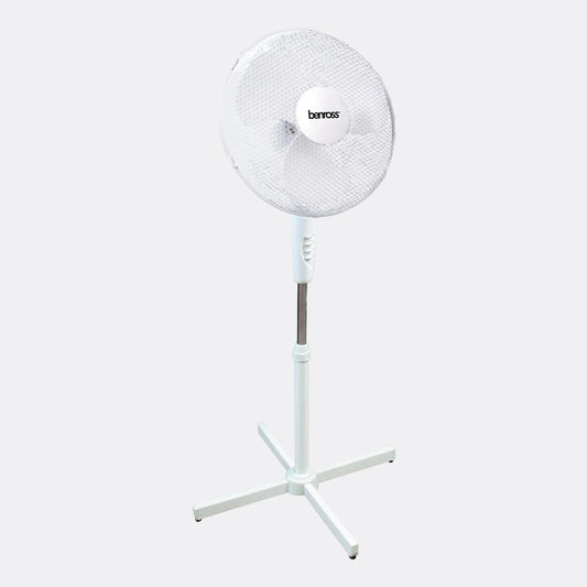 16" Oscillating Stand Fan - White