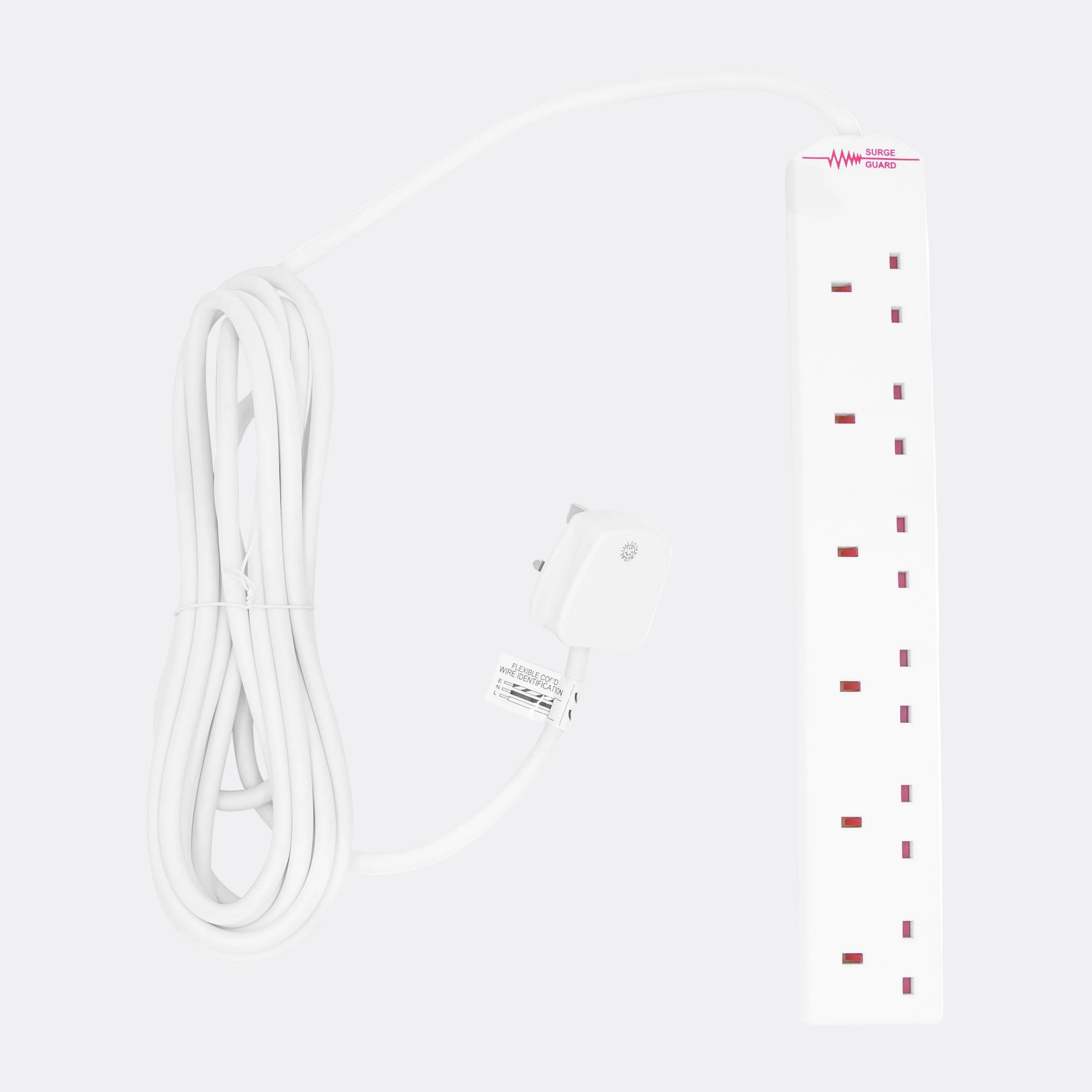 6-Way 2m Extension Lead