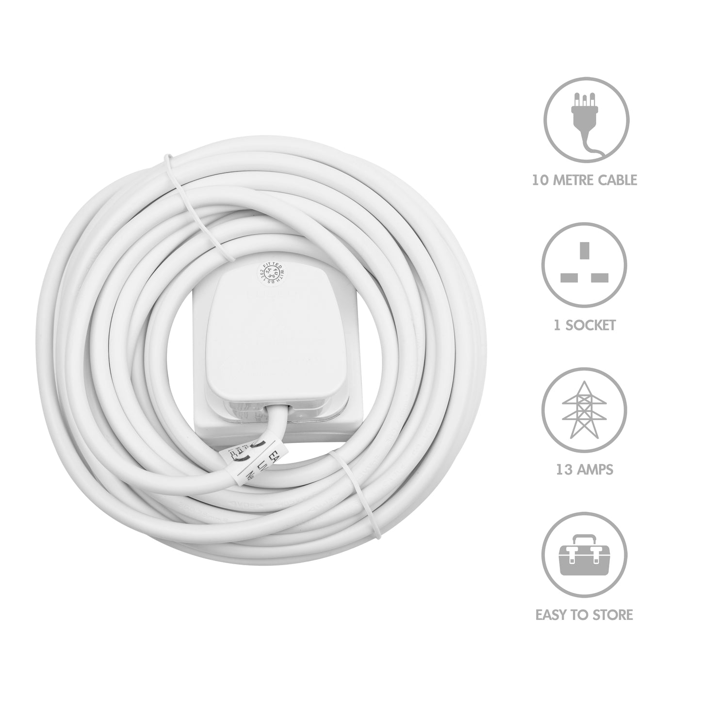 1-Way 10m Extension Lead