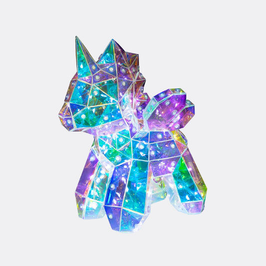20cm Iridescent Unicorn Lamp