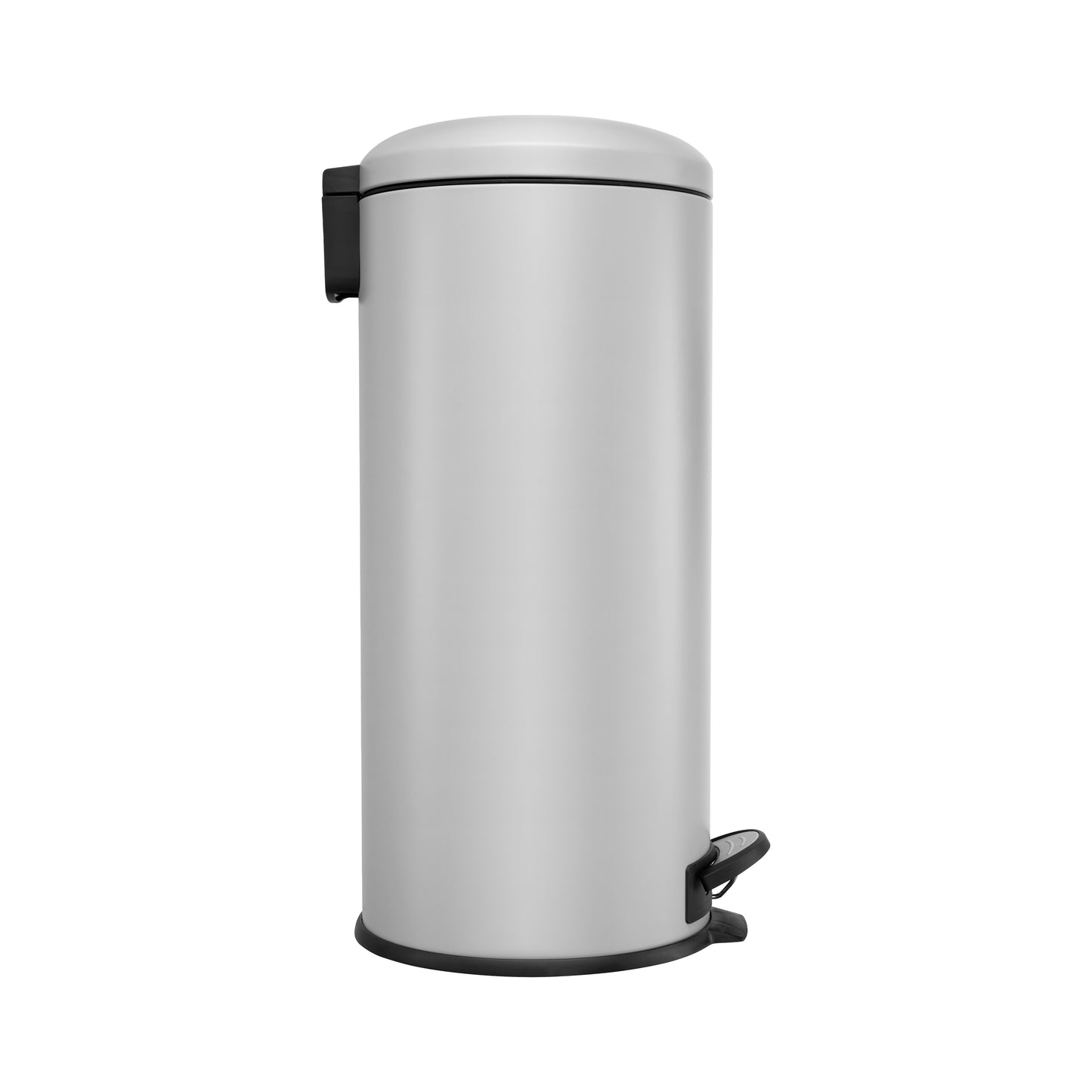 30L Grey Domed Lid Pedal Bin, by BLACK + DECKER