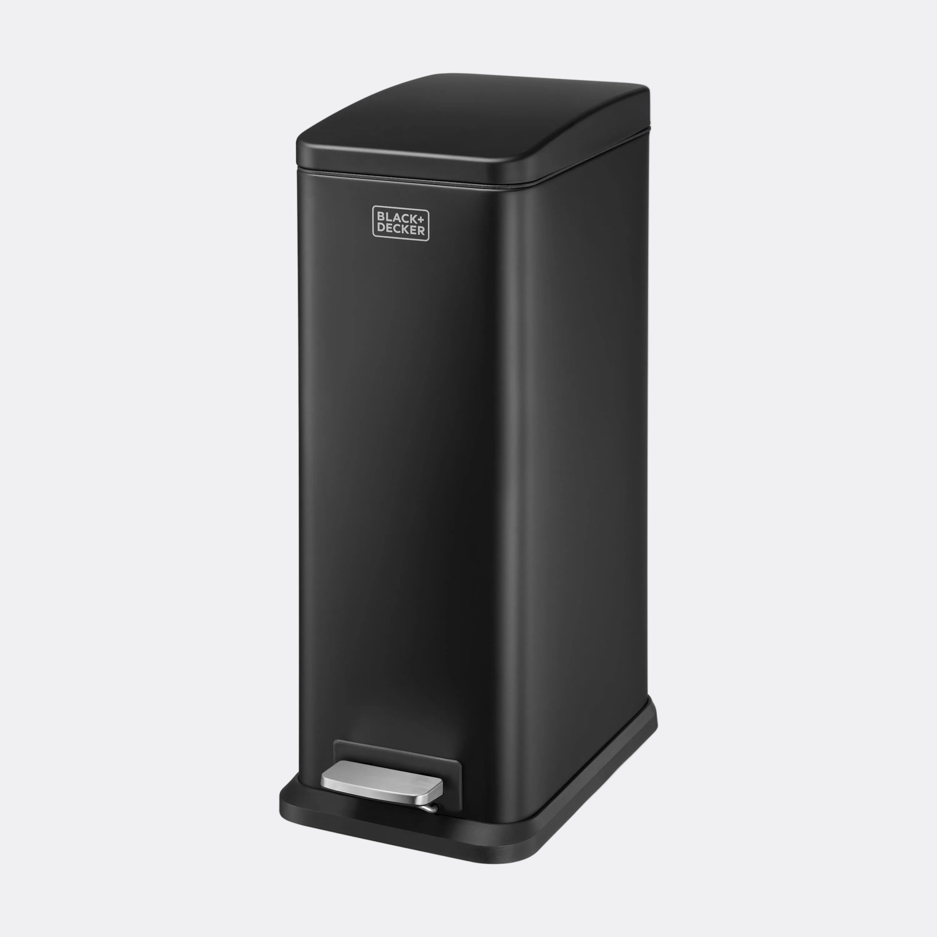 20L Slimline Pedal Bin Matt - Black