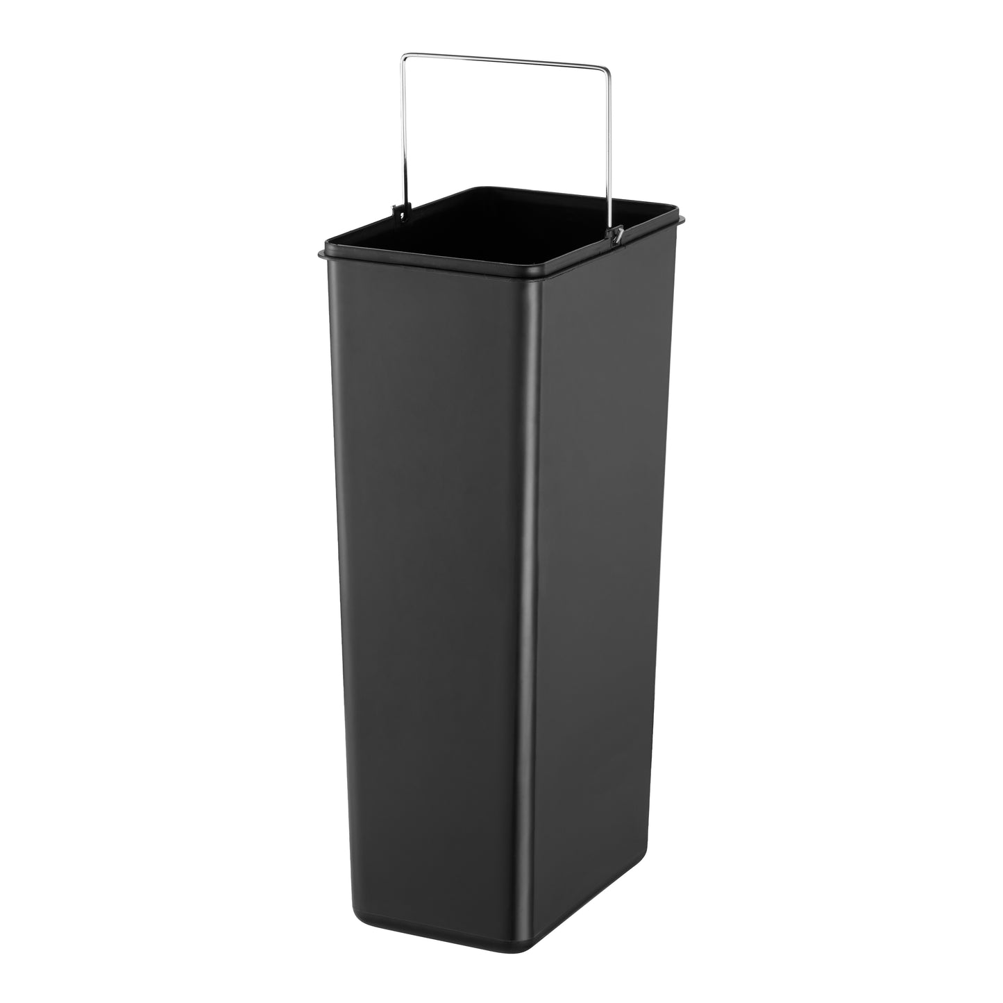 20L Matt Black Slimline Pedal Bin with Soft Close Lid, by BLACK + DECKER