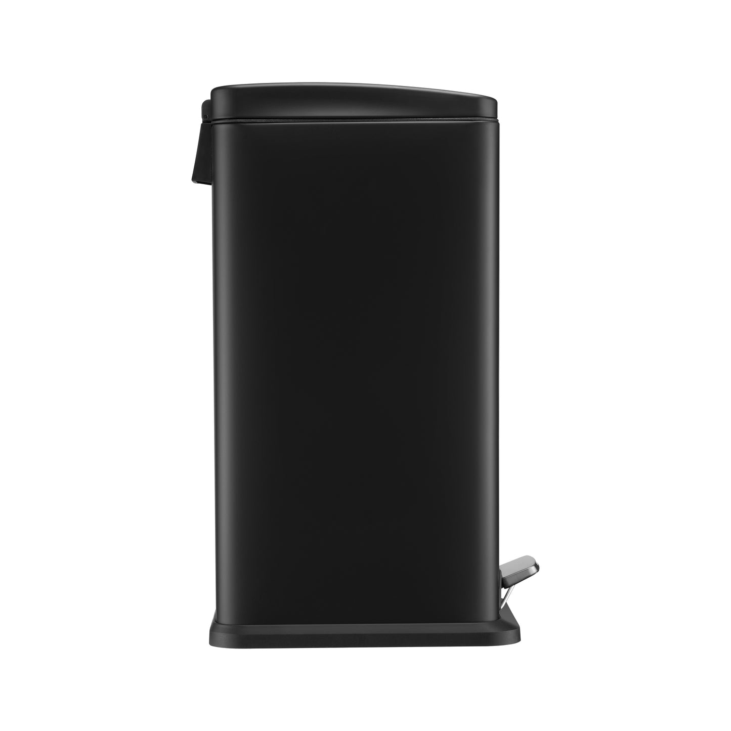 20L Matt Black Slimline Pedal Bin with Soft Close Lid, by BLACK + DECKER