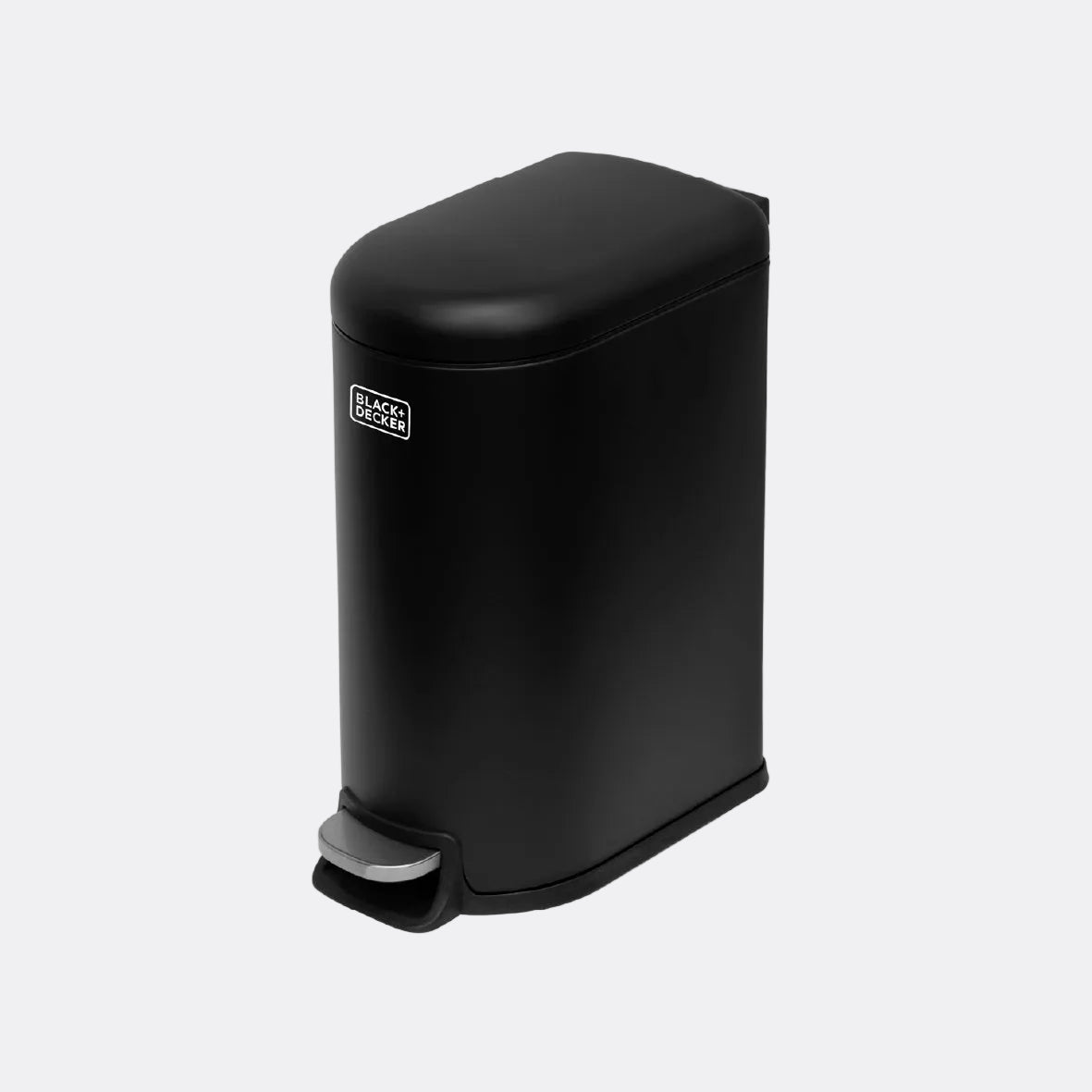 10L Curved Slimline Pedal Bin - Matt Black