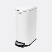 30L Curved Slimline Pedal Bin - White