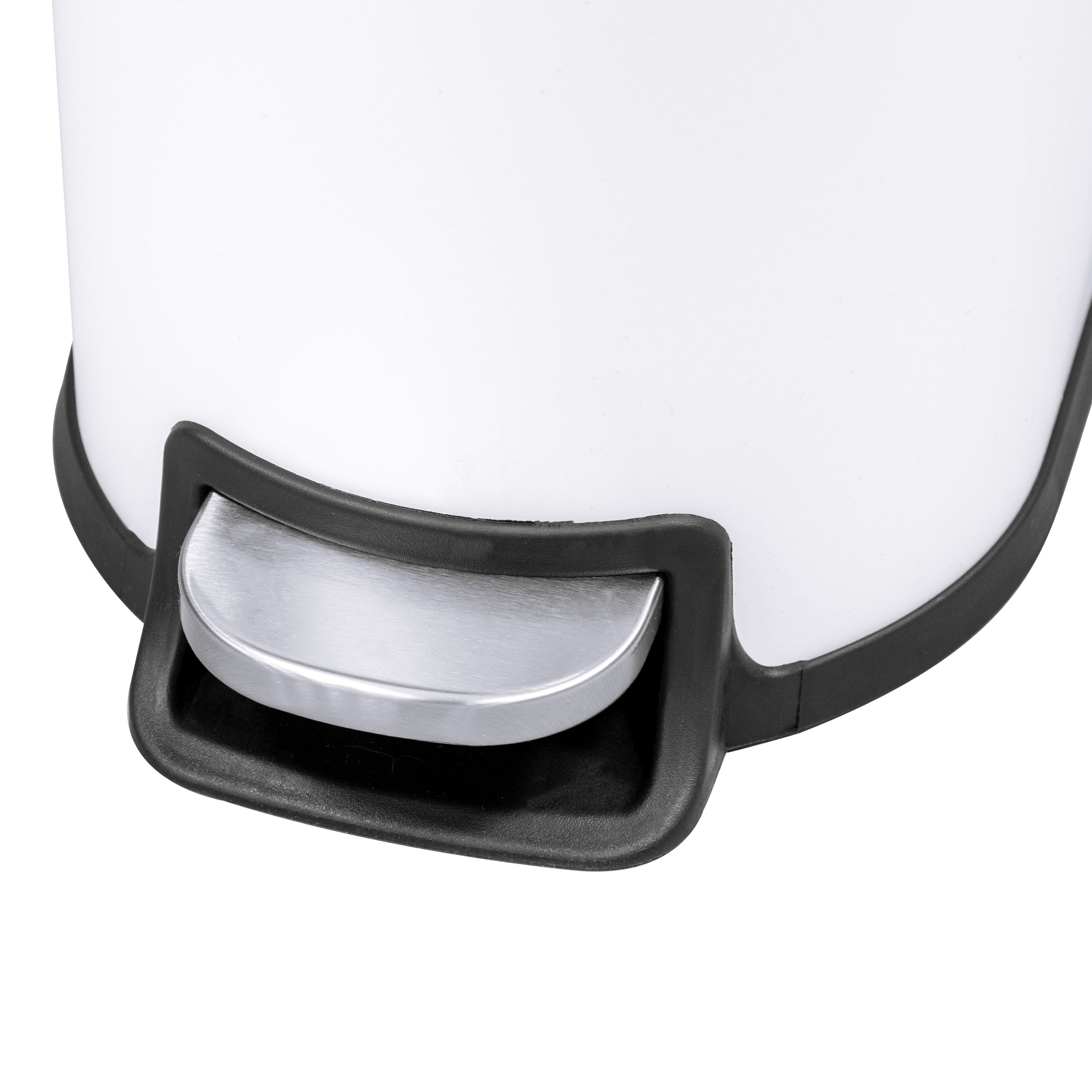 30L Curved Slimline Pedal Bin - White