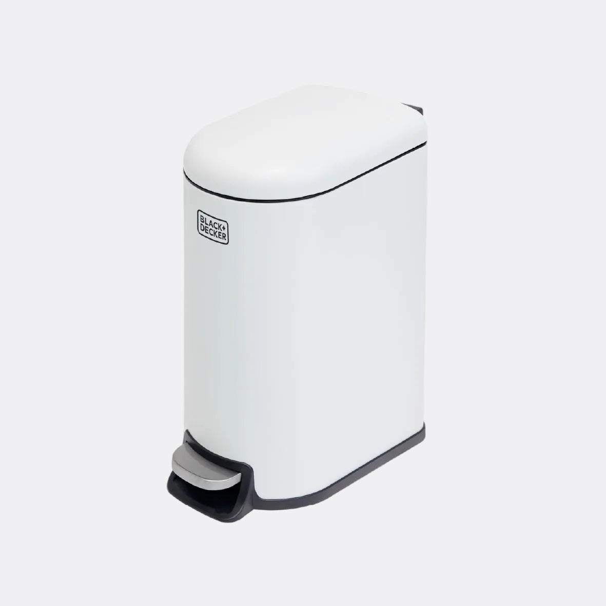 10L Curved Slimline Pedal Bin - White