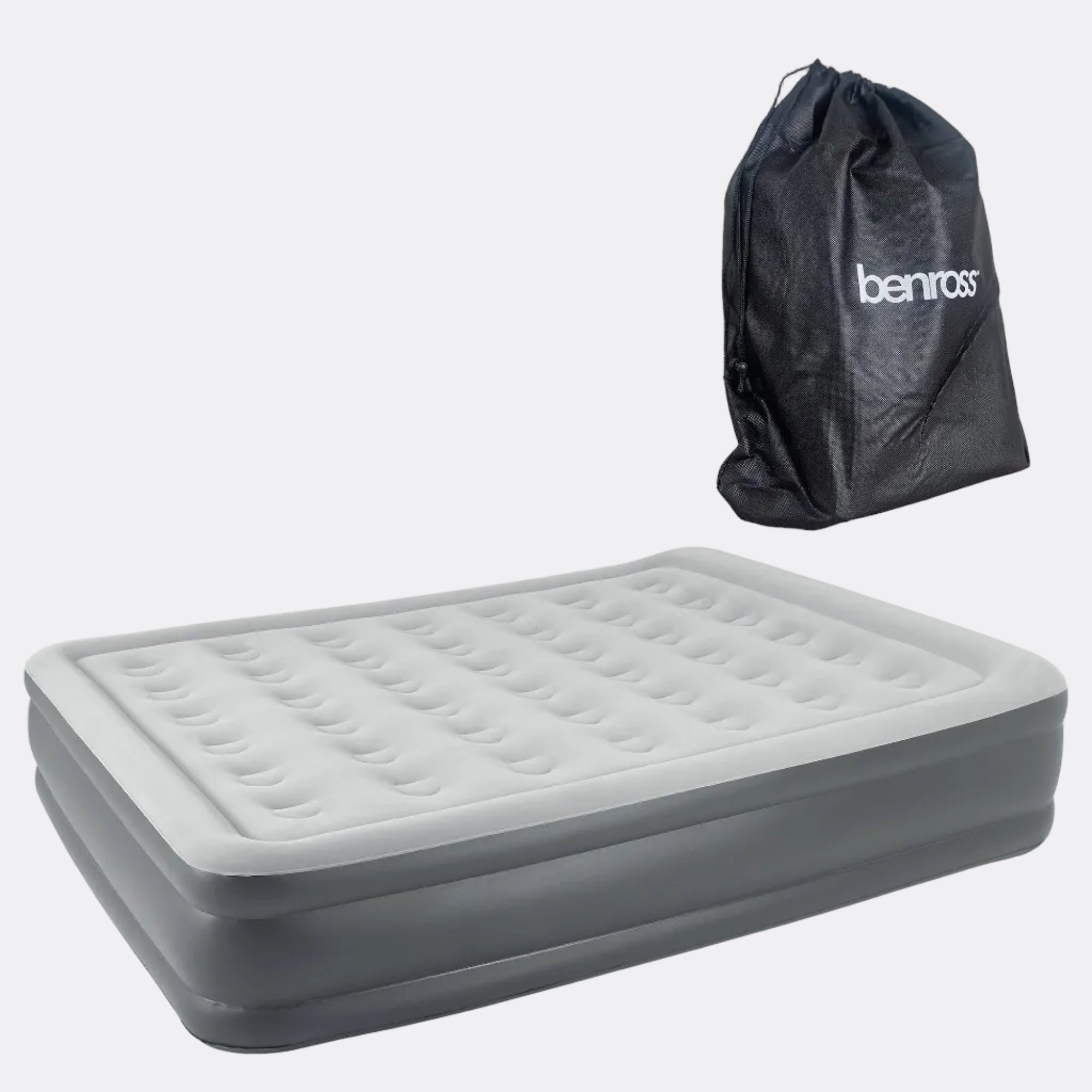 High Raised Queen Size Air Bed with Built In Pump