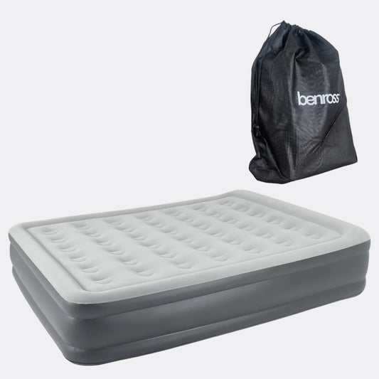 High Raised Queen Size Air Bed with Built In Pump