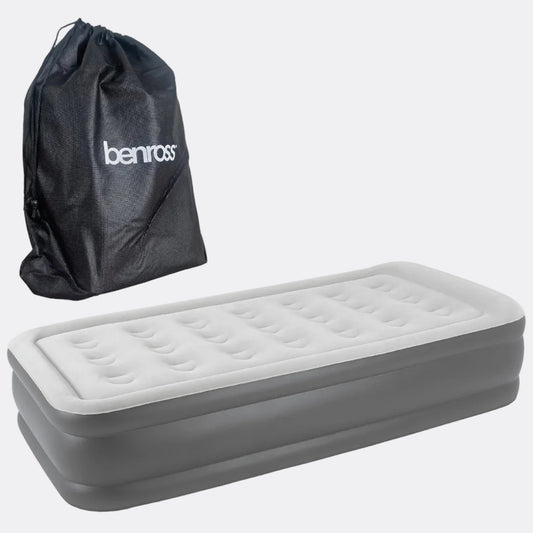 High Raised Single Air Bed with Built in Pump