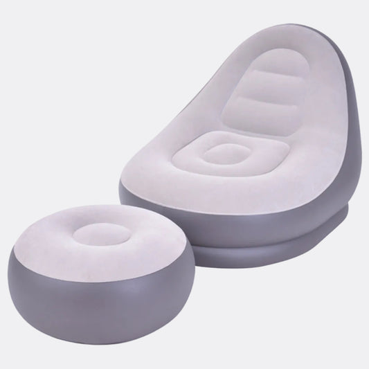 Inflatable Lounger with Foot Stool