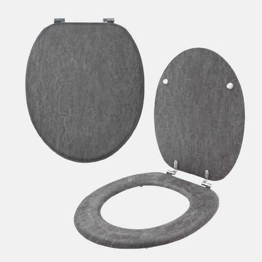 Grey Slate Effect Toilet Seat
