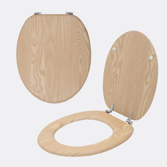 Light Oak Effect Toilet Seat